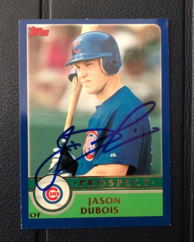 JASON DUBOIS 2003 TOPPS ROOKIE RC AUTOGRAPHED SIGNED AUTO BASEBALL CARD T129. rookie card picture