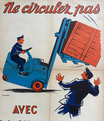 Road Security Charge Haute - Vintage Poster Advertising Ainf