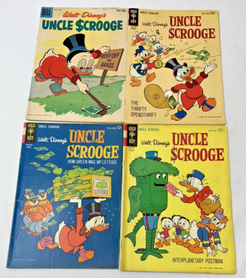 Lot of 4 Walt Disney's Uncle Scrooge 1960s #31, 47, 51, 53