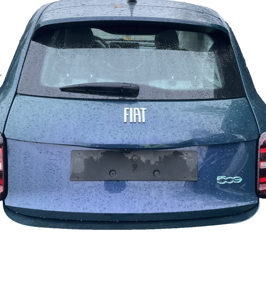Portellone posteriore per modello FIAT 500E elettrica blu con retrocamera usato