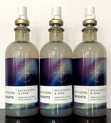Bath & Body Works NORTHERN BRIGHTS EUCALYPTUS PINE Essential Oil Mists Lot of 3