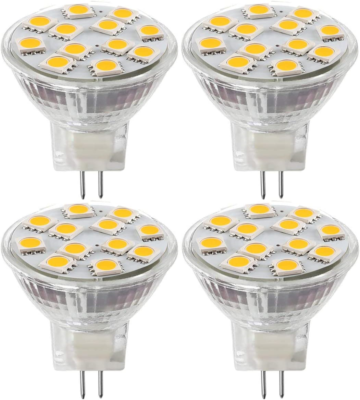 2.4W LED MR11 Light Bulbs 12v 20w Halogen Replacement G4 GU4 GZ4 Bi Pin Base