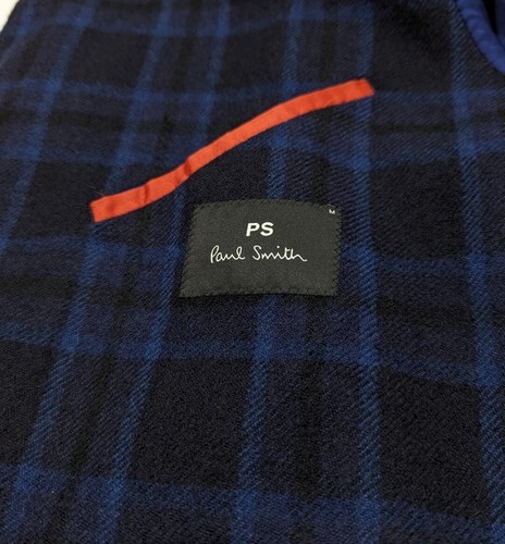 Pre-owned Paul Smith Ps  Mens Wool Check Slim Fit Epsom Overcoat Uk M , 38r Rrp £485 In Multicoloured