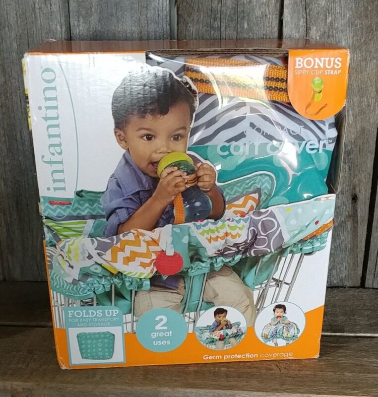 Shopping Cart Buggy Cover for Children-Germ Protection-Bonus Sippy Cup Strap-NIB