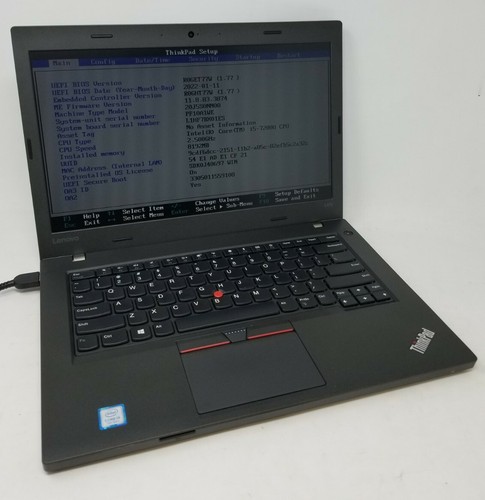 Lenovo ThinkPad L470 i5-7200U 8gb RAM NO OS, HDD/SSD, Adapter No