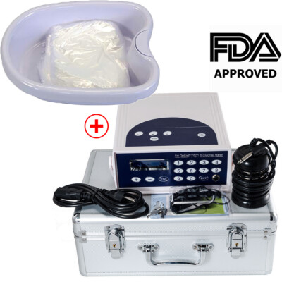 Detox Foot Bath Spa Machine Kit Cell Ion Ionic Aqua Case Cleanse Fir Belt +Basin