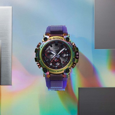 Pre-owned Casio G-shock Mtg-b3000 Aurora Rainbow Limited Edition Watch - Brand
