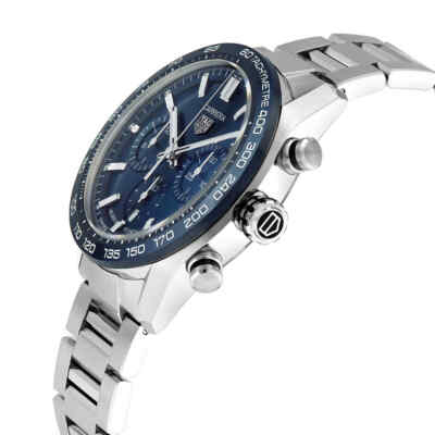 Pre-owned Tag Heuer Carrera Chronograph Automatic Blue Dial Men's Watch Cbn2a1a.ba0643