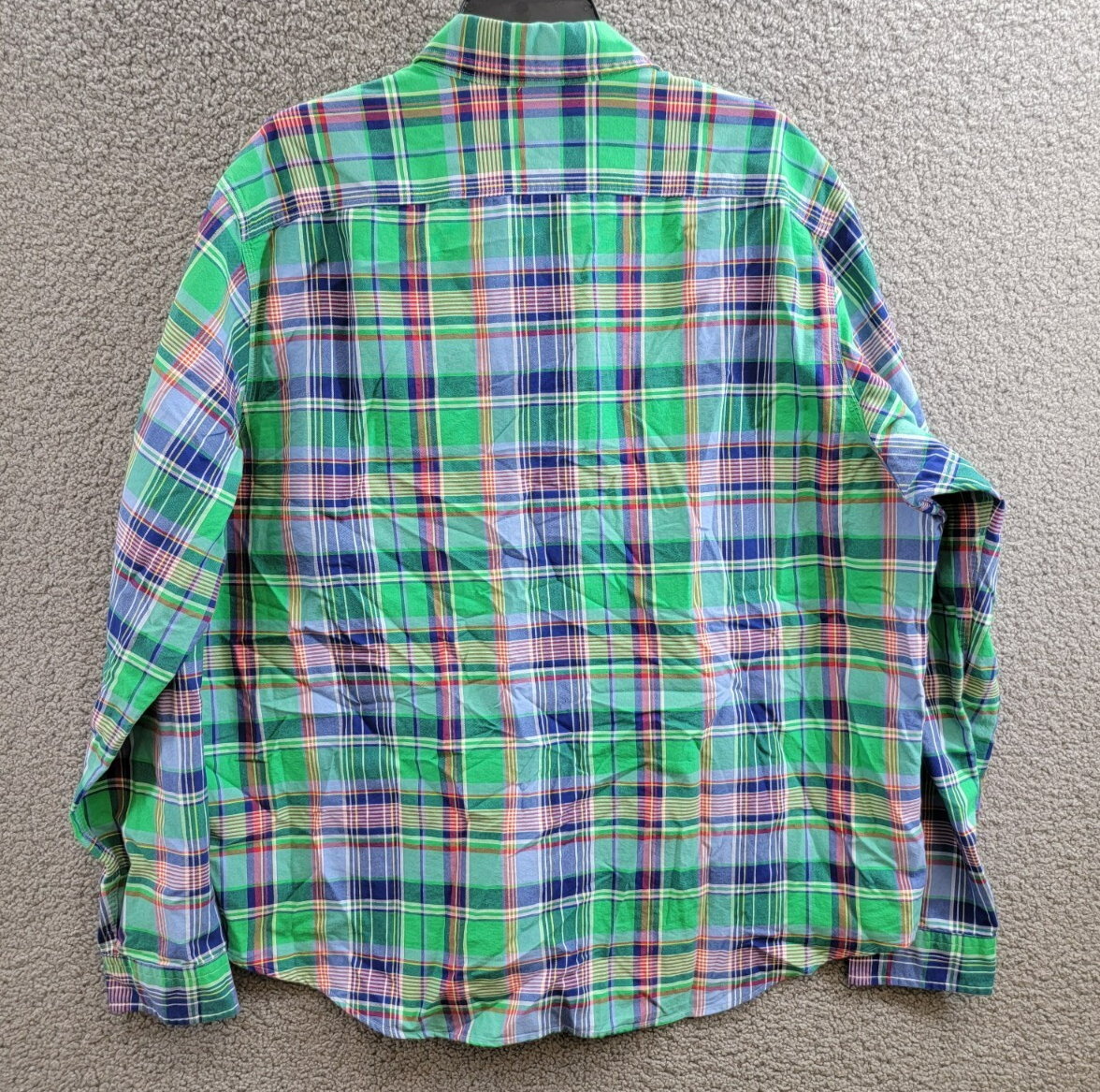 Polo Ralph Lauren Classic-Fit Plaid Oxford Workshirt Men's XXL Multi Long Sleeve - Picture 13 of 20