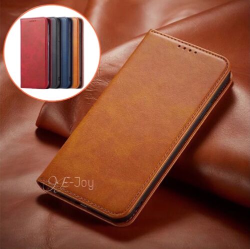 For iPhone 14 13 12 11 Plus Pro Max Mini XR Leather Magnetic