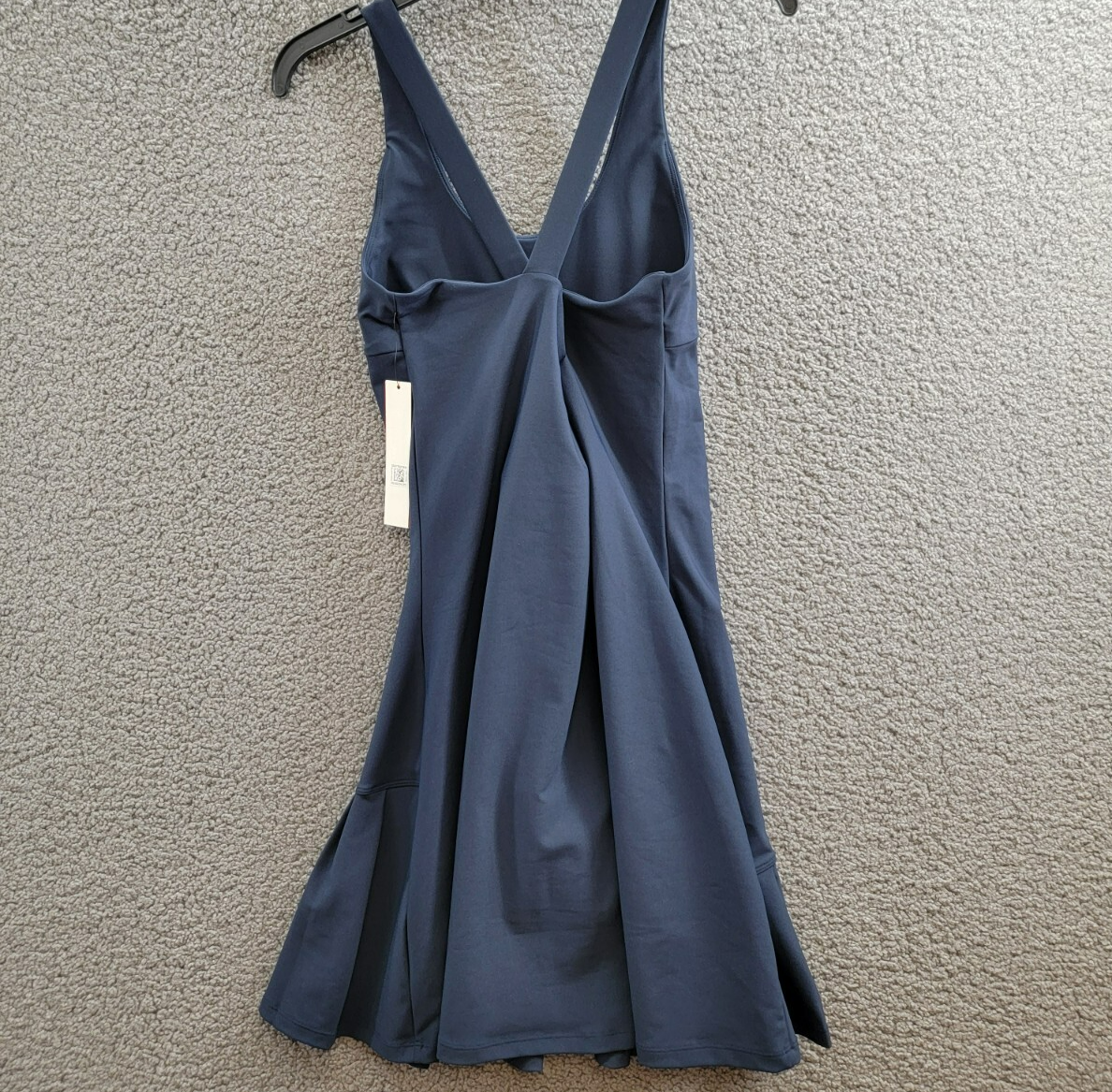 AQUA Athletic Pleat Hem Active Dress Women's M Myth Scoop Neck Crisscross Strap - Picture 9 of 13