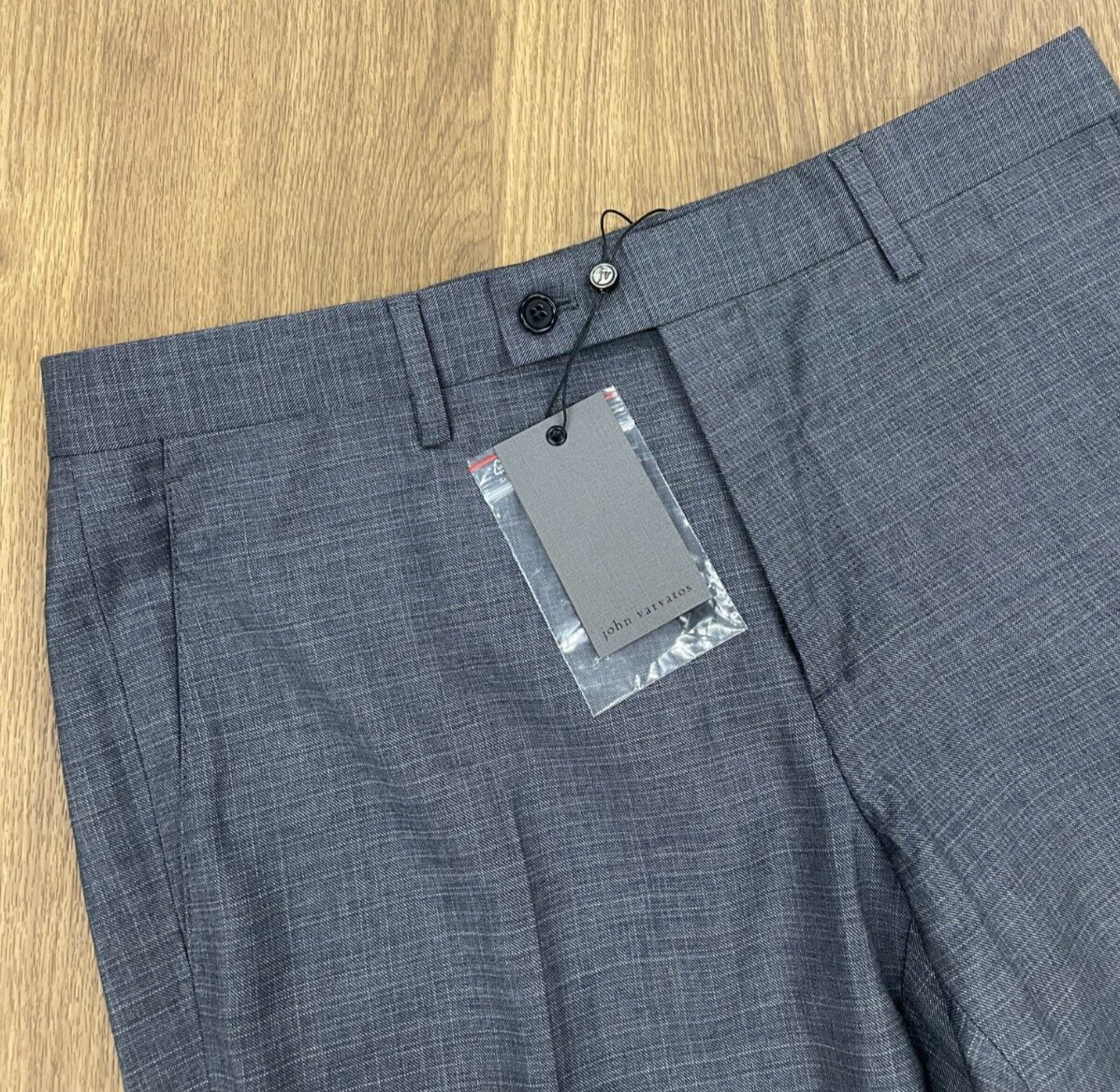 Pre-owned John Varvatos $498  Austin Dress Pants In Carbon Grey Size:48 (jvd835) In Gray