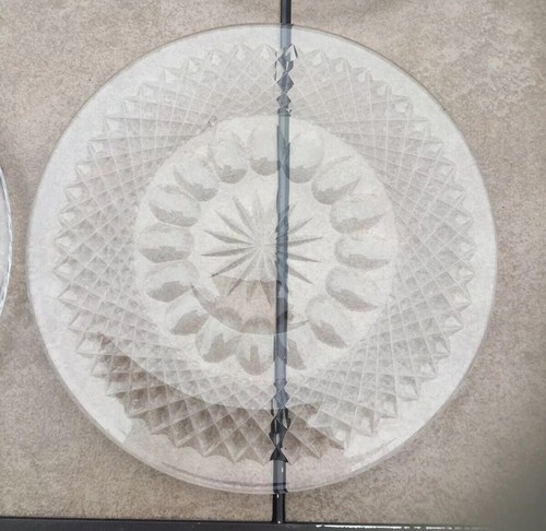 Set of 4 Waterford Crystal LUNCHEON PLATE COLLEEN SHORT STEM (CUT) Excellent