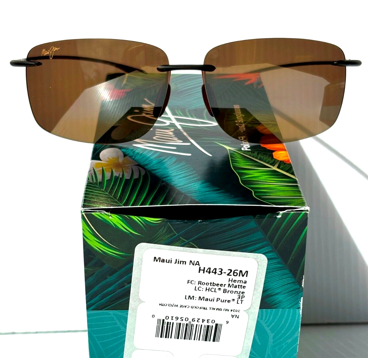 Pre-owned Maui Jim Hema Matte Rootbeer Polarized Hcl Bronze Lens Sunglass H443-26m In Brown