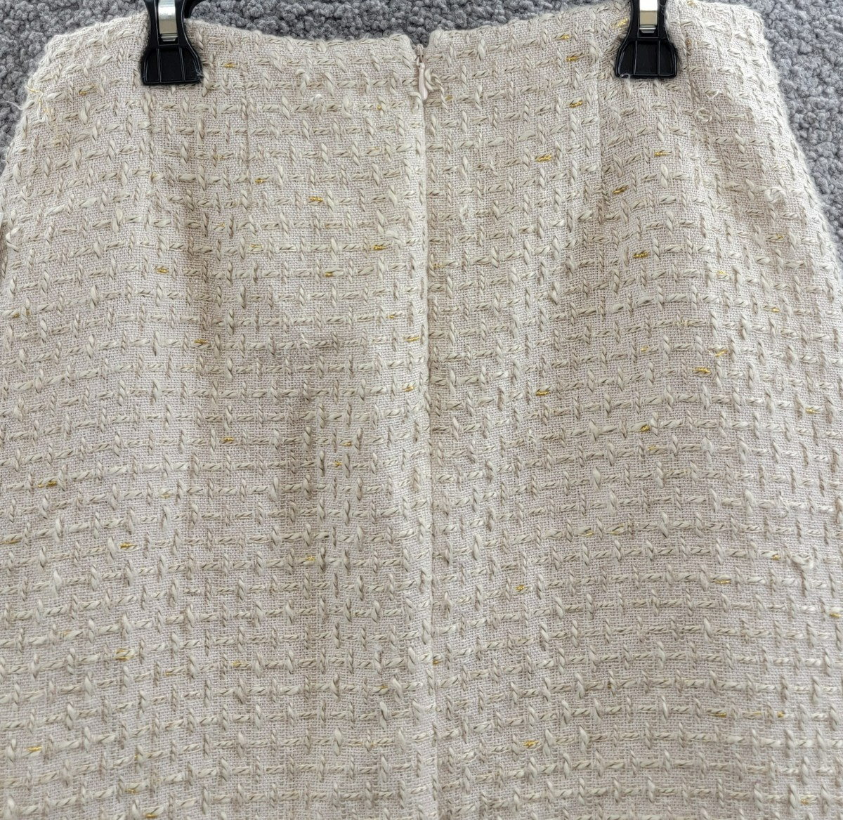 Calvin Klein Petite Tonal Tweed Pencil Skirt Women's 6P Nomad Multi Back Zip - Picture 9 of 14