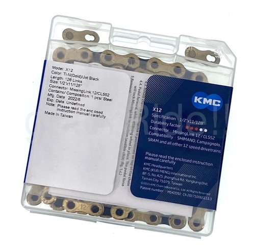KMC X12 Speed 126L Chain Gold/Black