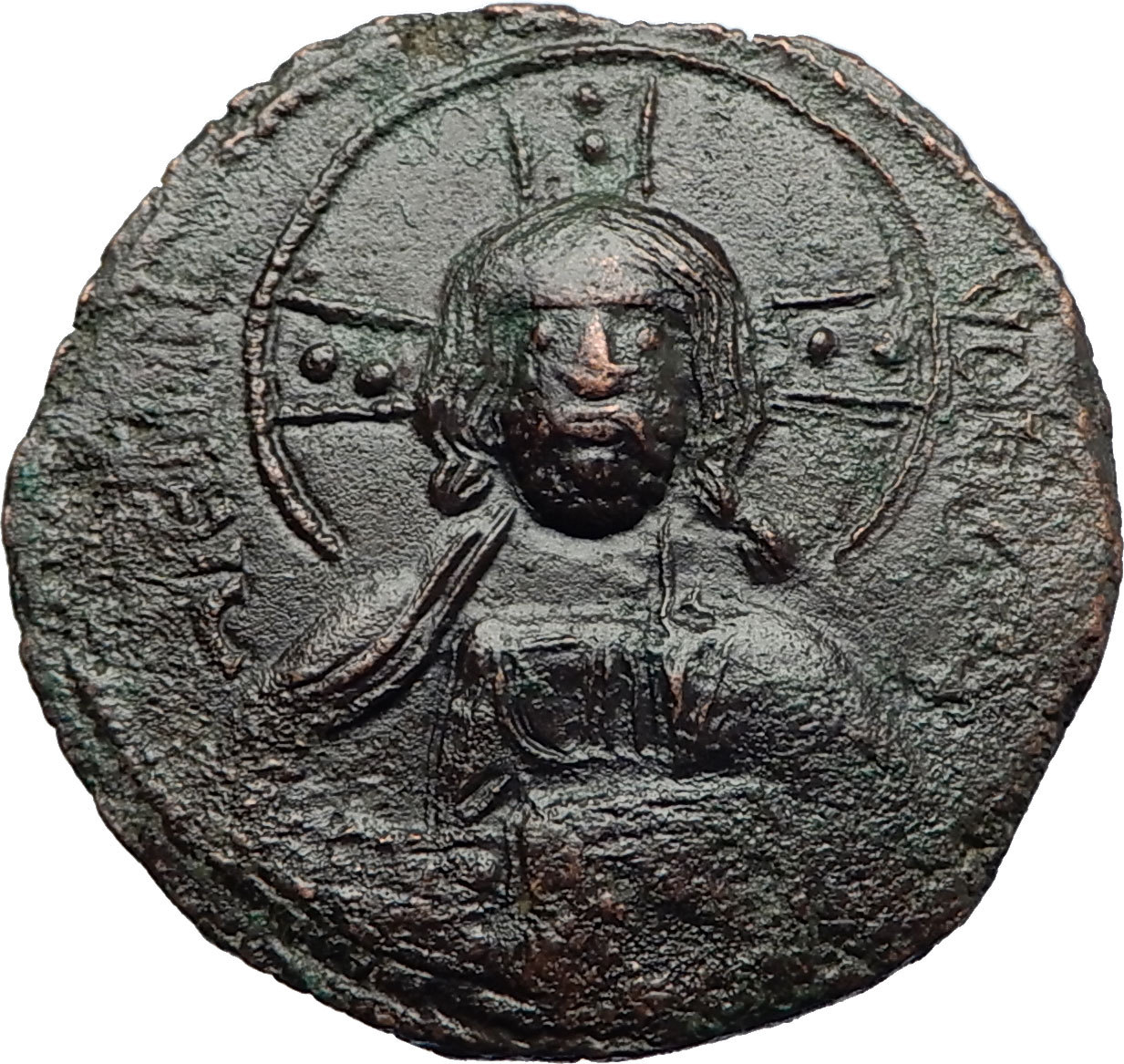 コレクション THE FIRST COIN OF CHRIST JESUS CHRIST Class I Anonymous Ancient OLD Byzantine Follis