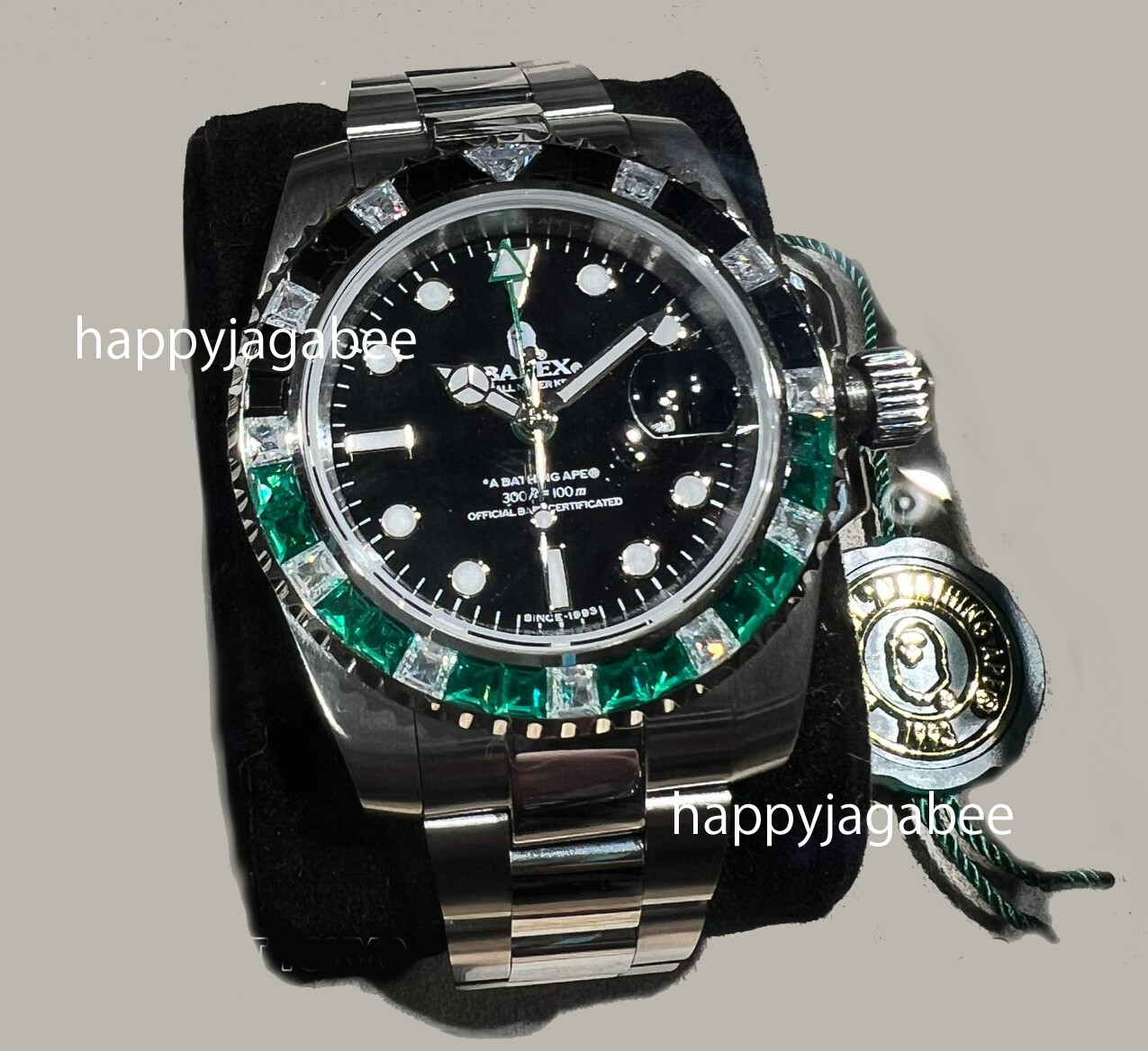 Pre-owned A Bathing Ape 2024 Ss  Men's Goods Bapex Type 2 Crystal Stone 1j70187008 In Black X Blue
