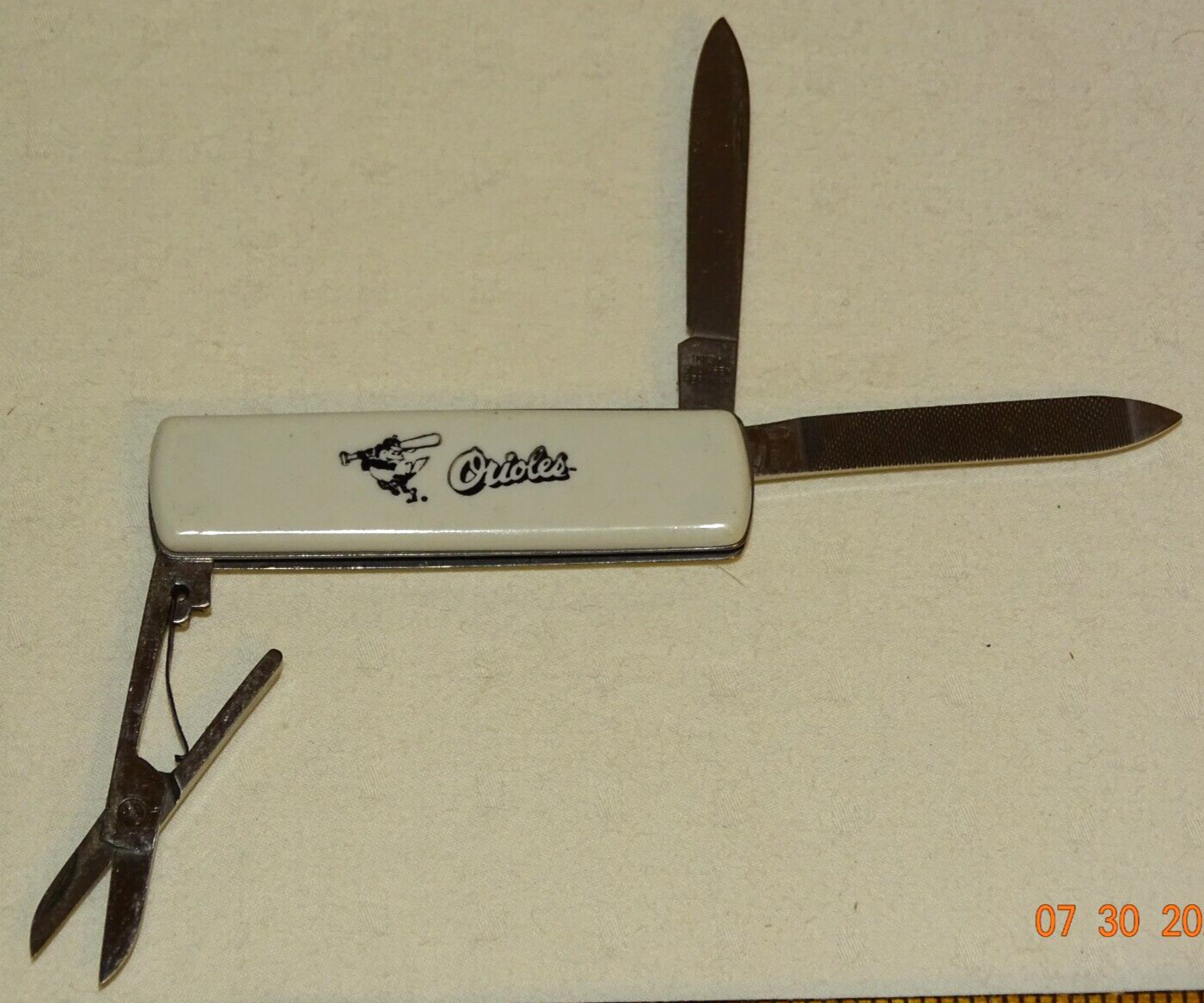 Vtg 1975-1988 logo Baltimore Orioles Solingen Germany INOX Rostfrei Pocket Knife