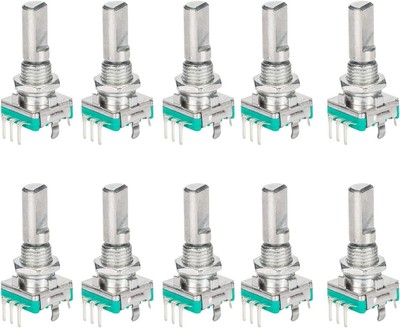 10 Pcs EC11 Rotary Encoder Dode Switch Audio Digital Potentiometer with Switch -