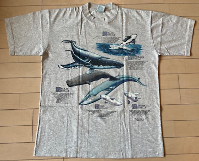 Vintage Habitat Killer Whale Humpback Beluga Blue Sperm T