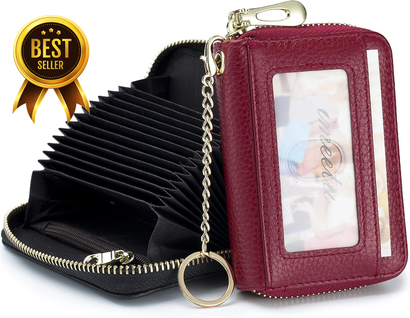 RFID Leather Business-Card Holder and Wallet