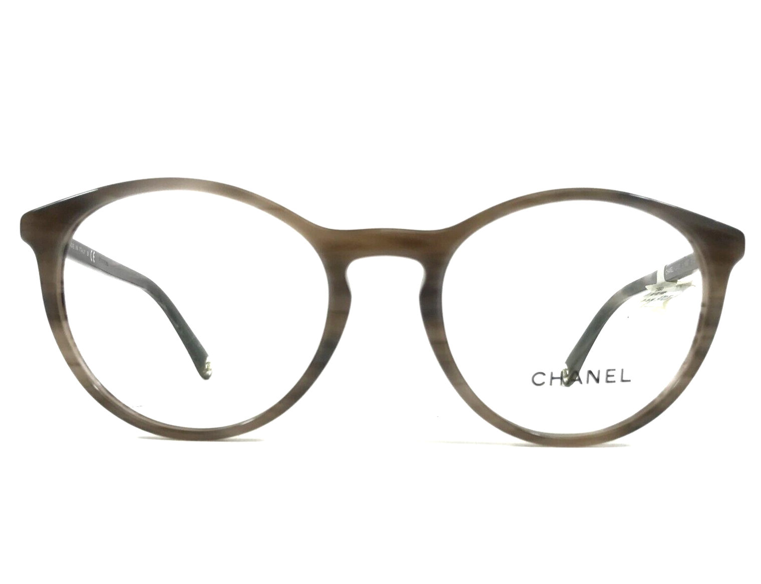Chanel Eyeglasses Frames 3413 c.1687 Shiny Grey Horn Round