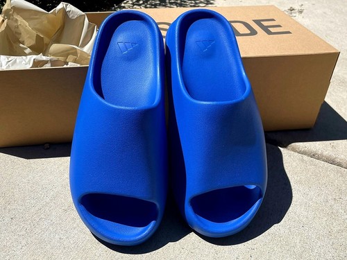 靴 YEEZY SLIDE Azure adidas Yeezy Slide Azure Men's - ID4133 - US