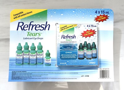 Refresh Tears Lubricant Eye Drops 4+1 Bonus, 65 ml/Per Pack, Exp Oct 2025