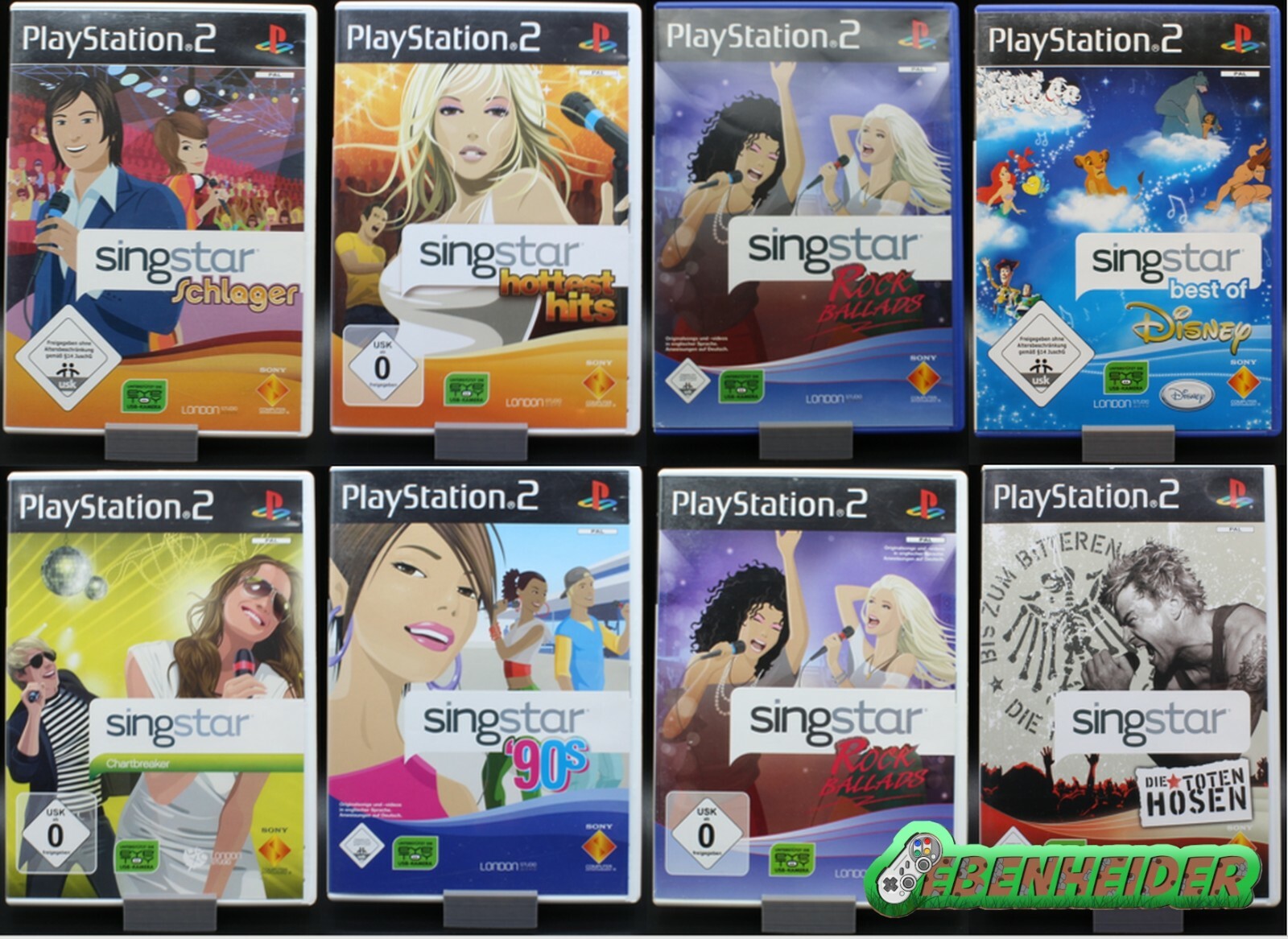 Sony Playstation 2 Singstar Auswahl 80s/90s/RockBallads/ Schlager / Disney - Ps2