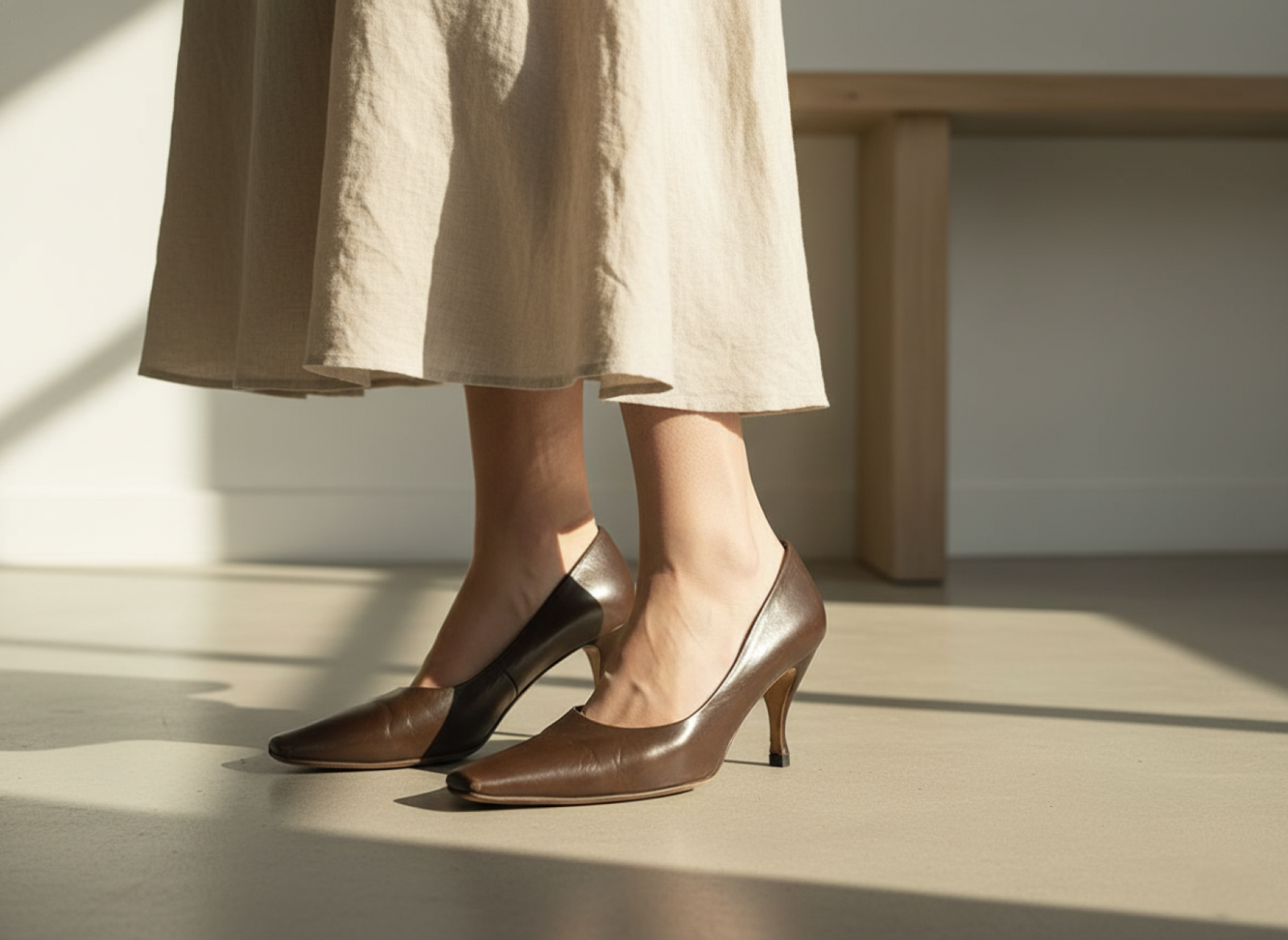 Prada Womens EU 38.5 US 8.5 Brown Leather Pointed Toe Pumps Heels