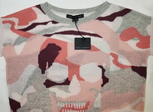 Pre-owned Skull Cashmere Arden Camo  Sweater Sunkissed Size Xs $345 In Sunkissed Multi