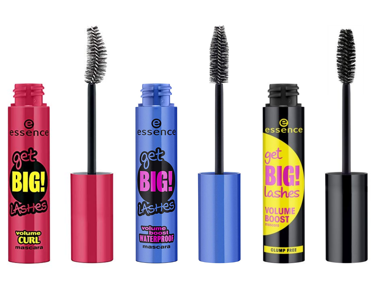 Essence Mascara Get Big Lashes Eyes Volume Curl Waterproof Brush Black
