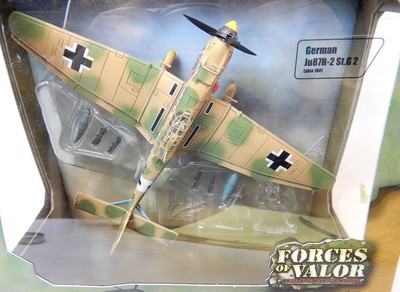 Forces Of Valor 1/72 WWII German Ju 87R-2 St.G 2 Stuka Action Series MIP OOP!