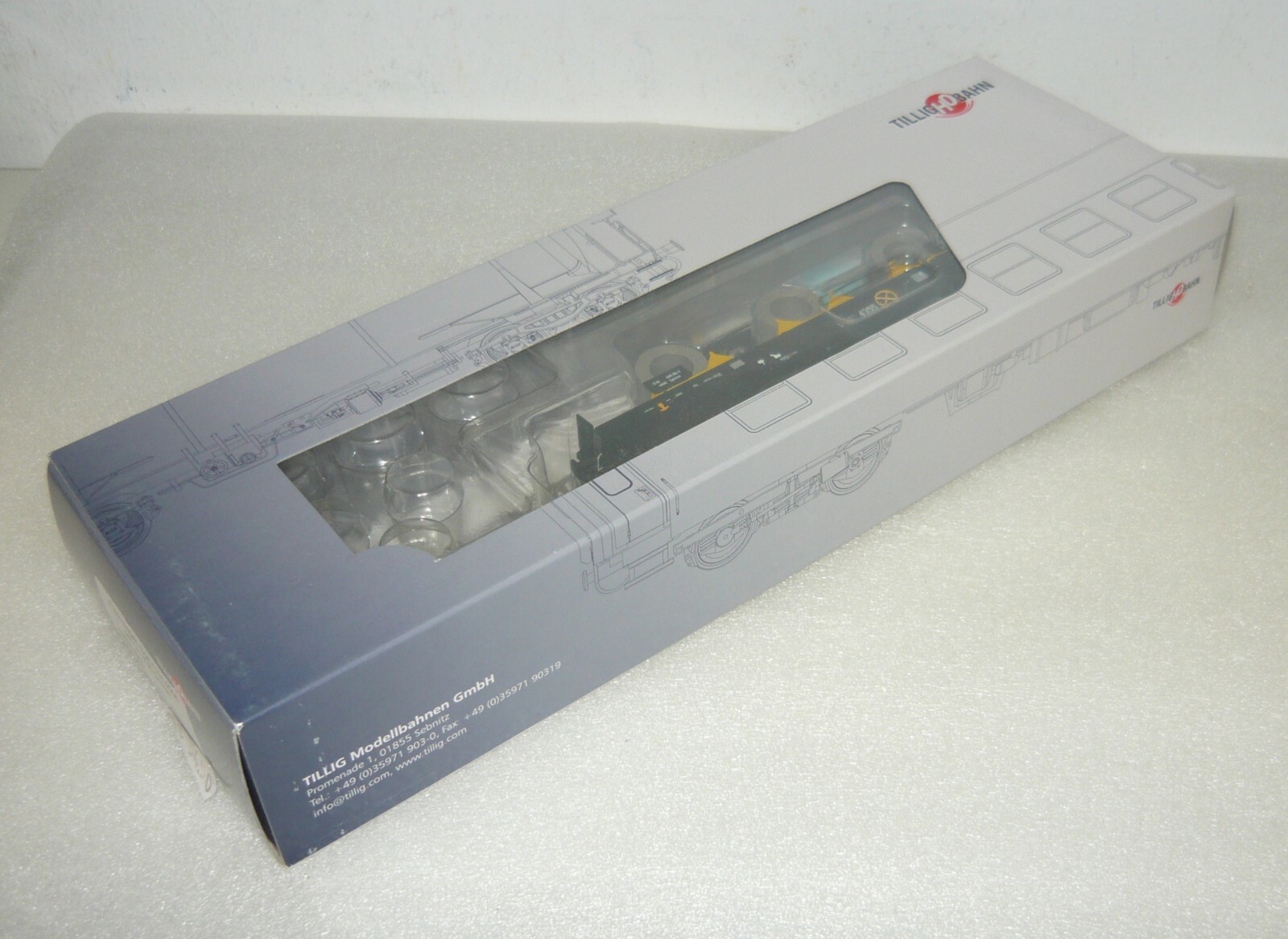 Tillig 76752, Flachwagen Sgmmns 4505 Beladung der On Rail, H0, Ep. VI,NEUOVP