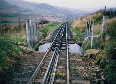 Photo 6x4 Water barrier on the Snowdon Mountain Railway above Hebron Stat c2001