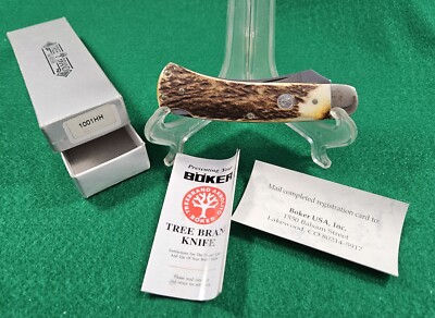Boker Classic German (#1001) Folding Hunter With Stag Handles 