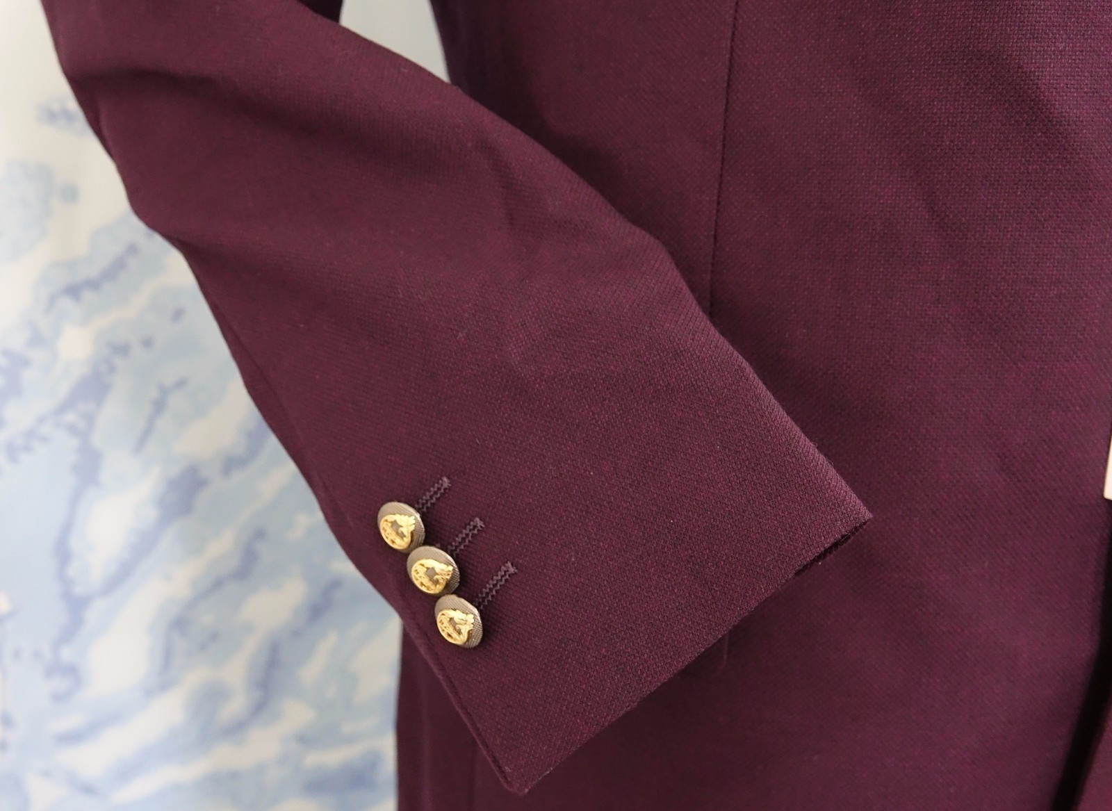 Pre-owned Versace Men's Collection Notch Lapel Purple Sport Coat Blazer Jacket,us 40,44,46