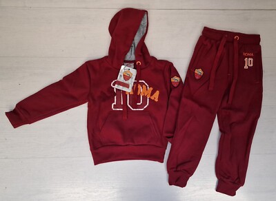MN146 AS ROMA 1927 AMISTAD TUTA TRACKSUIT 10 TOTTI JUNIOR BAMBINO FELPATA R13179