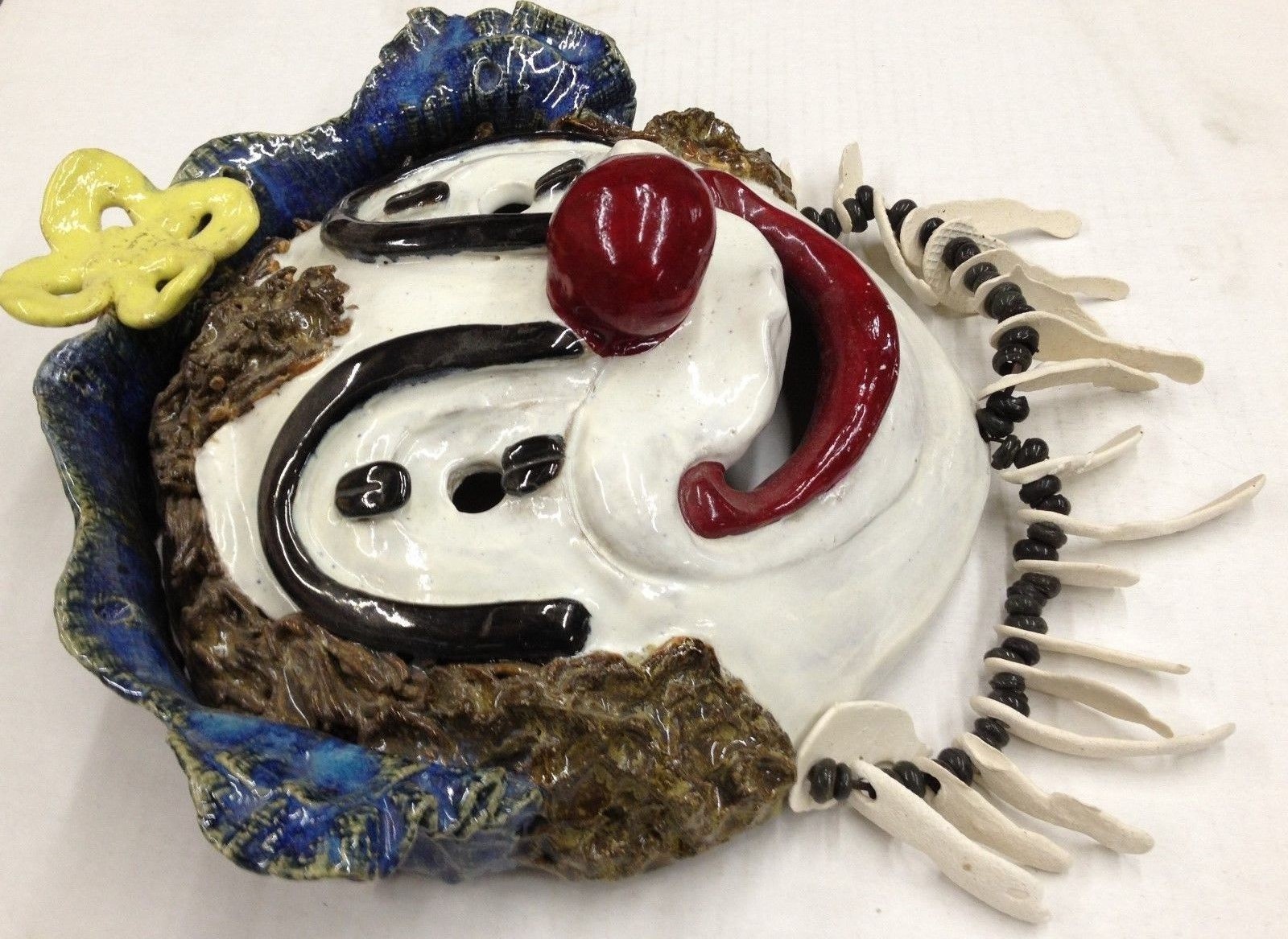 Hanging Clown Mask - Ceramic
