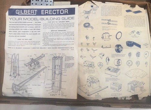 Gilbert Erector Set 2 #10352 - Solid Steel Parts With Electric Motor