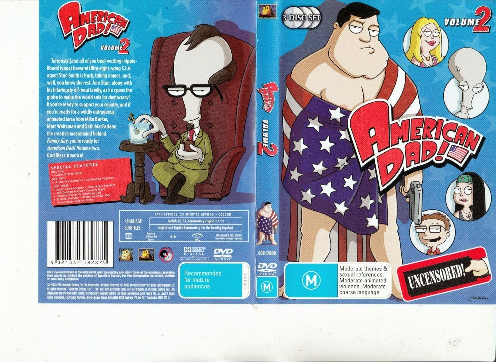 American Dad-Uncensored-2005-Volume 2-[3 Disc Set]-Animated