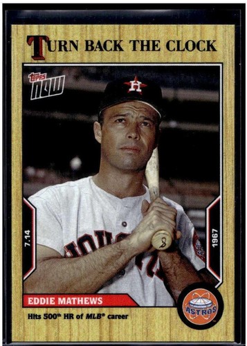 2022 Topps Now Turn Back the Clock - Eddie Mathews #106