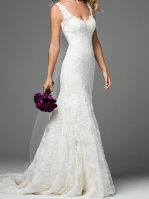  Watters BRIDES ''OONA'' Wedding Dress SIZE 8 NWT Demi LACE W/ Illusion Tulle