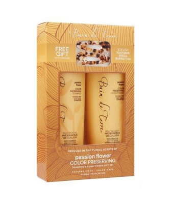 Bain De Terre Passion Flower Color Preserving Shampoo And Conditioner 13.5 oz