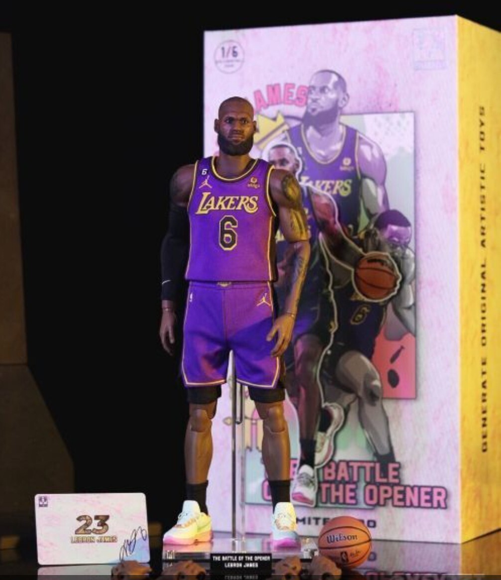 New 1 6 LeBron James Action Figure Limited to 100 Lakers NBA