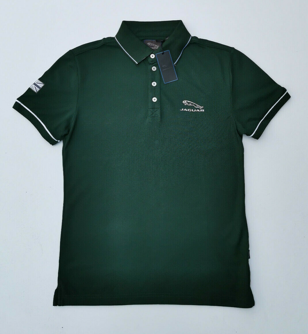 Genuine Jaguar Mens Core Polo Shirt British Racing Green 50JMPOLOCREGR |  eBay