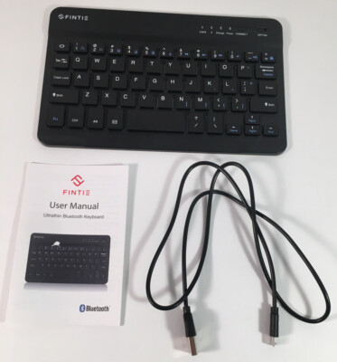 Fintie Ultrathin Wireless Bluetooth Keyboard With Charging Cable