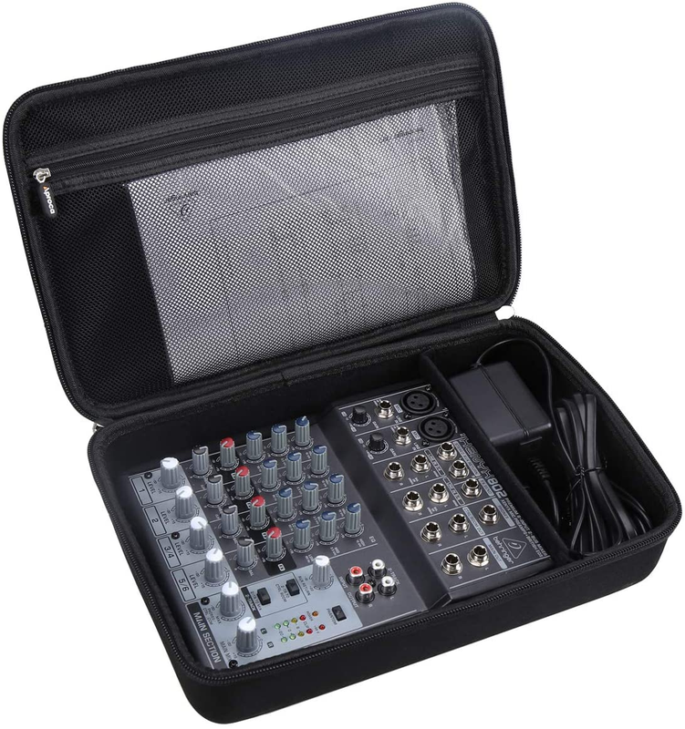 XENYX 802USBミキサー:エフェクターボード.バッグ Hard Storage Travel Case for Behringer Xenyx 802 Premium 8-Input 2