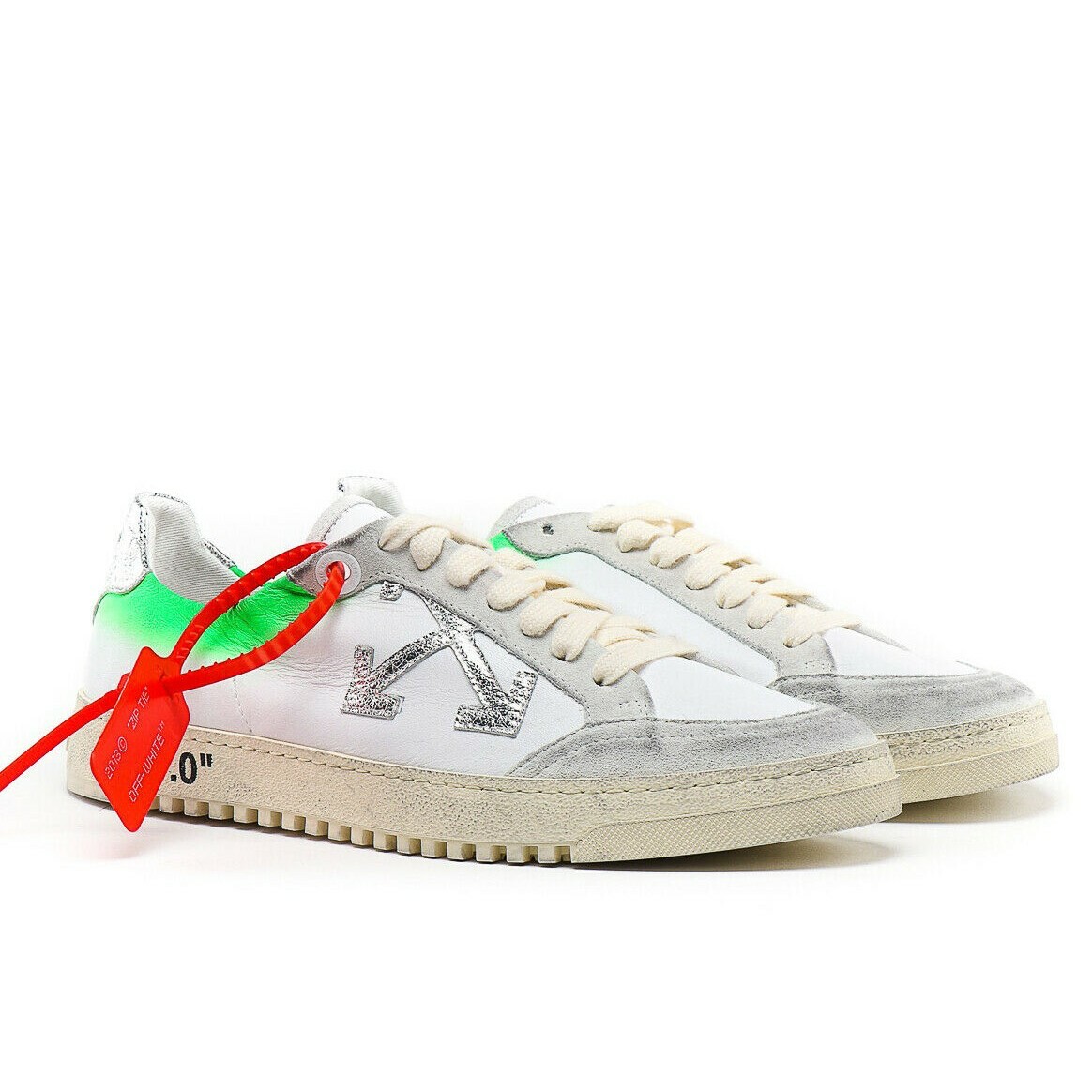 趣味 ALLA CARTA fw19 no15 Off-White 2.0 Green Spray FW19 Sz 40 - OMIA042E19D680480140